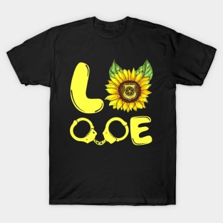 Sunflower Police Love Gift Funny T-Shirt